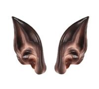 CUSROS Latex Elf Ears 2pcs Eco-friendly Latex Elf Ears Soft Elastic Cosplay Props for Halloween Party Photography Elastic Elf Ears Black One Size