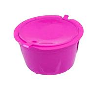 CUSROS Plastic Reusable Refillable Coffee Filter Capsule Cup Reusable Coffee Filters for Dolce Gusto Nescafe Pink One Size
