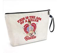 Cusrtyh This is the Ass of a Killer Bella Funny Canvas Zipper Makeup Bag, Travel Accessories Storage Toiletries Bag, Twilight Fan Vampire Romance Fan Cosmetic Bag, Gifts for Men Women Friend Bestie