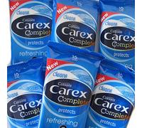 Cussons Carex Complete 15 Wipes Refresh Protect For Hands Face And Body Baby And Adult (Pack Of 6)