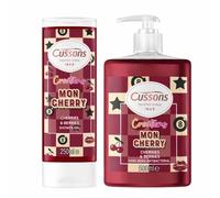 Cussons Creations Mon Cherry Cherries & Berries Shower Gel 250ml and Antibacterial Hand Wash 500ml, Twin Pack