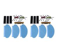 Cusstally 2 Set Robot Vacuum Cleaner HEPA Filter Main Roller Side Brush Mop Cloth for Deebot OZMO 950