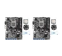 Cusstally 2 x B75 BTC Mining Motherboards with G350/G630 Processor + Thermal Grease + Cooling Fan 12 USB3.0 to PCIE1X LGA1155 DDR3 RAM SATA3