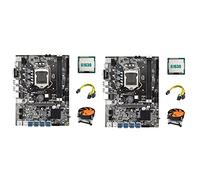 Cusstally 2 x B75 USB ETH Mining Motherboard 8XPCIE to USB + G1630 CPU + 6 Pin Double Cable 8 Pin + Fan LGA1155 B75 BTC Minor Motherboard