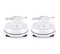 Cusstally 2 x Mini Portable Ultrasonic Washing Machine Dishwasher USB Powered for Personal Travel Camping Laundry