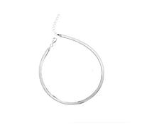 Cusstally Charm Bracelet 925 Silver Bracelets for Women Girl 2021 Trend Elegant Simple Flat Snake Texture Party Jewelry Birthday Gifts