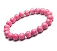 Cusstally charm bracelet 9mm Genuine Natural Rose Rhodochrosite Rhodonite Gemstone Round Beads Bracelet AAAA