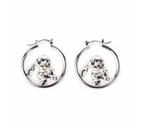 Custard London Silver Disney Stitch Hoop Earrings