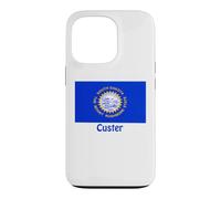 Custer South Dakota USA Flag Souvenir Case for iPhone 13 Pro