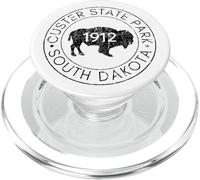 Custer State Park South Dakota Buffalo Hiking Travel Vintage PopSockets PopGrip for MagSafe