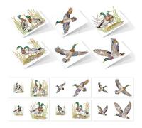 CustmArti Diamond Art Painting DIY Holiday Greeting Card Creative Blessing Folding Six-Pack Stationery Ornament Handmade Present Embroidery-Duck