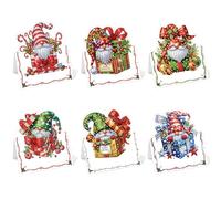 CustmArti DIY Diamond Art Painting Christmas Creative 3D Folding Greeting Card Set, Holiday Present With White Envelope For Seasonal Greetings-Goblin