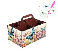 CustmArti DIY Diamond Art Painting Creative Design Wooden Home Practical Rectangular Assembly Portable Multi-Grid Accessory Storage Box-Butterfly-3