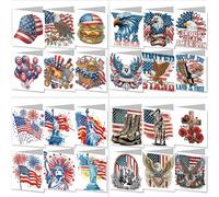 CustmArti DIY Diamond Art Painting Greeting Card Creative Holiday Blessing Folding Set Stationery Ornament Present Handmade-4PCS