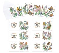 CustmArti DIY Diamond Art Painting Holiday Greeting Card Creative Blessing Folding Six-piece Set Stationery Ornament Present Handmade-Butterfly-2