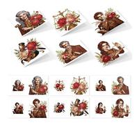 CustmArti DIY Diamond Art Painting Holiday Greeting Card Creative Blessing Folding Six-piece Set Stationery Ornament Present Handmade-Lawyer