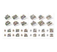 CustmArti DIY Diamond Art Painting Holiday Greeting Card Creative Blessing Folding Six-piece Set Stationery Ornament Present Handmade-2PCS