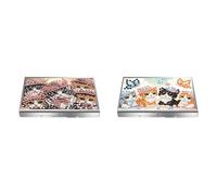 CustmArti DIY Diamond Art Painting Steel Bank Credit ID Card Holder Storage Case Creative Design Present-2PCS Cats
