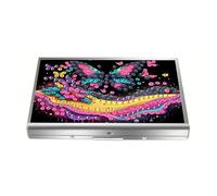 CustmArti DIY Diamond Art Painting Steel Bank Credit ID Card Holder Storage Case Present Creative Design-Butterfly-3