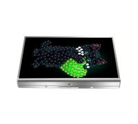 CustmArti DIY Diamond Art Painting Steel Bank Credit ID Card Holder Storage Case Present Creative Design-Cat