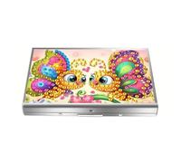 CustmArti DIY Diamond Art Painting Steel Bank Credit ID Card Holder Storage Case Present Creative Design-Bees