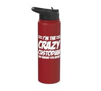 Custodial Worker Apparel - Great Funny Custodians Design Stainless Steel Insulated Water Bottle