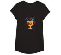 Custodians: The Real School MVP Trophy Funny Appreciation T-Shirt, Girls, Black, XS