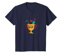 Custodians: The Real School MVP Trophy Funny Appreciation T-Shirt, Kids, Navy, 2 Years