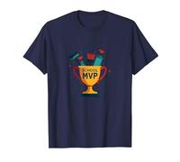 Custodians: The Real School MVP Trophy Funny Appreciation T-Shirt, Men, Navy, L
