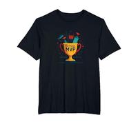 Custodians: The Real School MVP Trophy Funny Appreciation T-Shirt, Men's Big and Tall, Black, 5X Tall