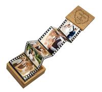Custom 1-30 Images Pull Out Photo Album Box Personalized Camera Roll Film Style Picture Gift Custom Name Text Frame Gifts for Girlfriend Wife Valentine Birthday Anniversary Memory Picture Album Box