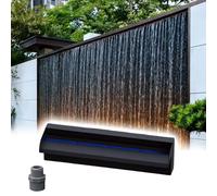 Custom 12" Waterfall Pool Fountain Kit Heavy Duty Spillway for Backyard Ponds Durable Water Flow Feature Ideal for Small Gardens (Black 30cm)