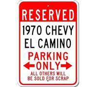 Custom 1970 70 CHEVY EL CAMINO Parking Sign Personalized Garage Metal Wall Decor