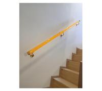 Custom 2.5m Clear Acrylic Stair Handrail with Stainless Steel BracketsNonSlip Indoor/Outdoor Safety Railing Durable & Stylish (Golden Brackets)