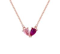 Custom 2 Drop Birthstones Necklace Dainty Birthstone Jewelry for Women Cubic Zirconia Couples Charm Personalized Jewelry