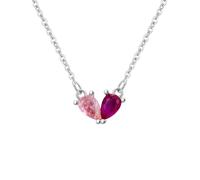 Custom 2 Drop Birthstones Necklace Dainty Birthstone Jewelry for Women Cubic Zirconia Couples Charm Personalized Jewelry
