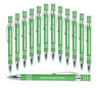 Custom 2 in 1 Black Ink Ballpoint Pen - Personalize Your Business Information, Name, Phone Number, Good for Corporate Promotions, Wedding Wishes, Great Gifting, Custom Metal Engraved Pens - 24PC