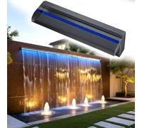 Custom 36" Waterfall Pool Fountain KitHeavy Duty Water Flow Spillway for Backyard Ponds Durable Gray Design Perfect for Small Gardens and Outdoor Spaces