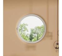 Custom 360° Rotating Shed Window with Tempered s Sun-Protect Film & Gloves for Bedroom - White & TransParent 45cm/17.7in Perfect for Enhanced Ventilat