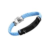 Custom 3D Cross Bracelet - Personalised Religious Jewellery - Engraved Inspirational Christian Faith Bible Verse Quote Wristbands Casual Wrap Leather Bracelet for Men Women Christ Encouragement Gift