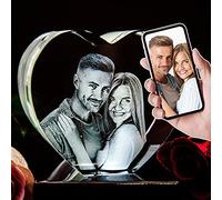 Custom 3D Crystal Photo, Personalised 3D Crystal With Photo, Photo Frame, Laser Engrave Crystal Photo, Best Memorable Gift For Valentine, Memorial, Wedding, Birthday, Graduation