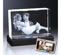 Custom 3D Crystal Photo, Personalised 3D Crystal With Photo, Photo Frame, Laser Engrave Crystal Photo, Best Memorable Gift For Valentine, Memorial, Wedding, Birthday, Graduation