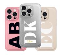 Custom 3D Leather Case for Apple iPhone 16 15 14 13 12 11 Pro Max,Pro,Plus,Mini,5G,XS XR X XS 8 7 SE 6s 6, Personalized Name Letters Cover,Customized Gift Phone Case