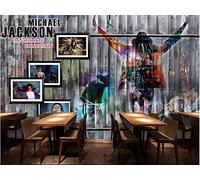 Custom 3D Mural Wallpaper Retro Nostalgic Michael Jackson Bar Background Wall-300Cmx210Cm