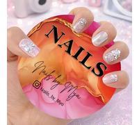 Custom 3D Nail Picture Props, Personalized Name/Text Nail Tech Decor, Acrylic Nailfie Disk with Social Media, Nail-Artist Display Plate(Color 7)