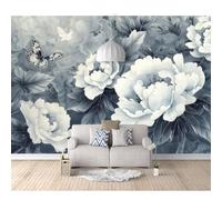 Custom 3D Photo Self-Adhesive Wallpaper Vintage Floral Black and White Butterfly 100x70cm Living Room Sofa Tv Background Wallpapers Home Decor Wall - Interior Decorative Stickers Mural