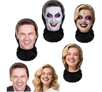 Custom 3D Printed Halloween Mask,Personalized Realistic Adult Masquerade Mask, Reusable Celebrity Pranker Mesh Face Cover,Fun Halloween Themed Scarf & Role-Play Costume Accessory