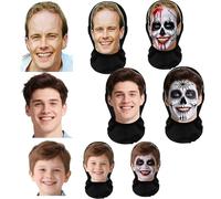 Custom 3D Printed Halloween Mask,Personalized Realistic Adult Masquerade Mask, Reusable Celebrity Pranker Mesh Face Cover,Fun Halloween Themed Scarf & Role-Play Costume Accessory