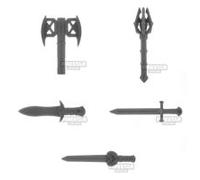 Custom 3D Printed Legends of the Fellowship Weapons Pack 1 DARK BLUEISH GRAY