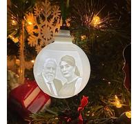 Custom 3d Printed Photo Moon Lamp & Night Light Christmas Ornaments Light Up Moon Ball Personalised Christmas Tree Pendants Baubles Gifts,Birthday Gift